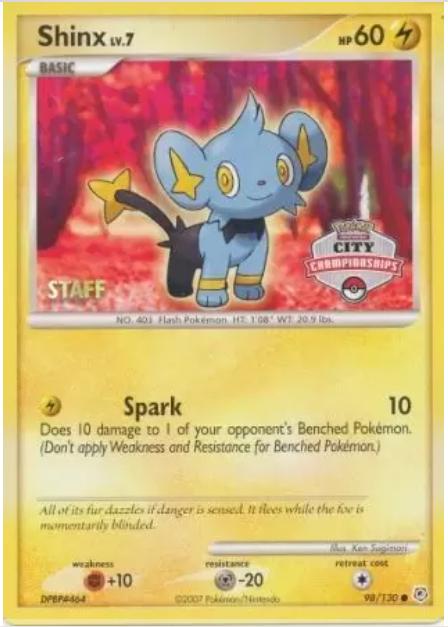 Shinx City Championships Staff 98/130 (Nintendo Promos)  | Good Games Adelaide SA