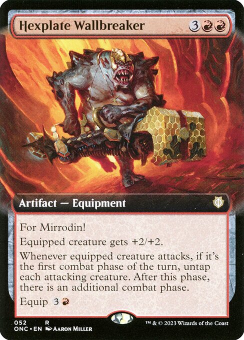 Hexplate Wallbreaker 52 (Commander: Phyrexia: All Will Be One)  - Extended Art | Good Games Adelaide SA