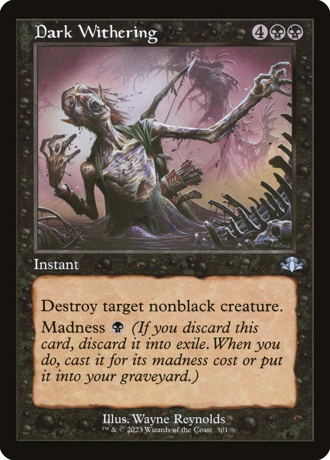 Dark Withering 301 (Dominaria Remastered)  - Retro Foil | Good Games Adelaide SA