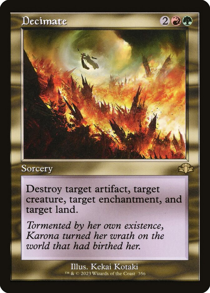 Decimate 356 (Dominaria Remastered)  - Retro Foil | Good Games Adelaide SA