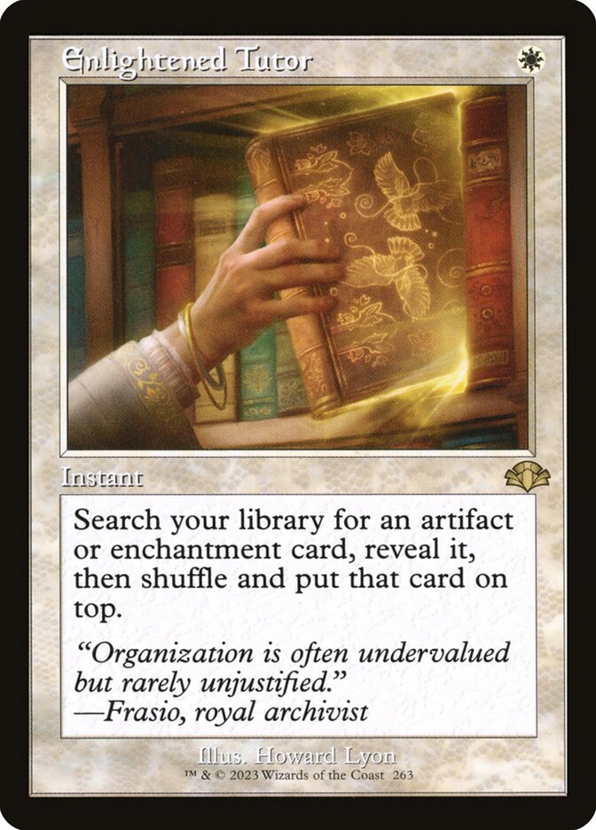 Enlightened Tutor 263 (Dominaria Remastered)  - Retro Foil | Good Games Adelaide SA