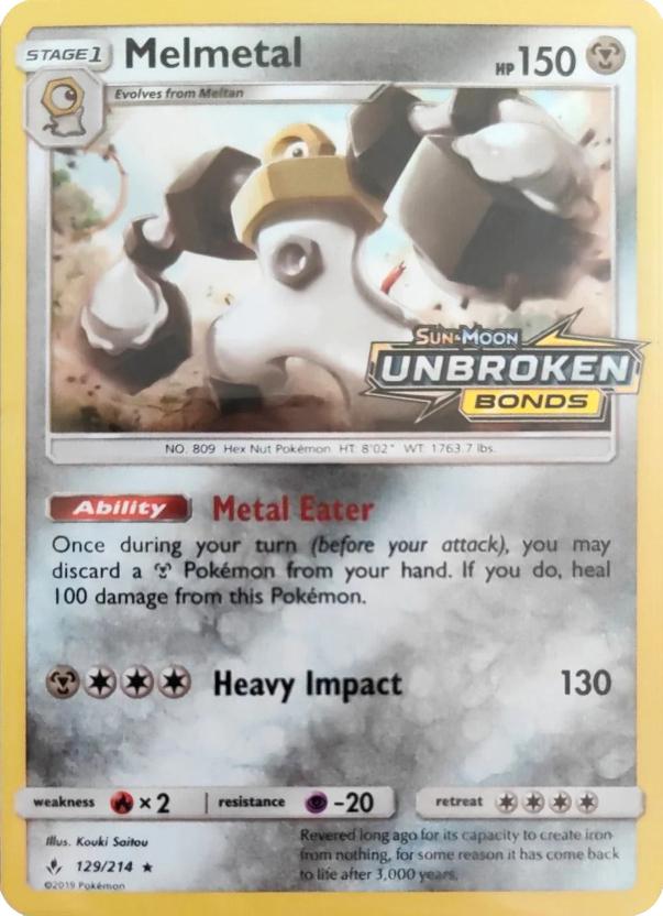 Melmetal Unbroken Bonds Stamped 129/214 (Miscellaneous Cards & Products)  - Holofoil | Good Games Adelaide SA