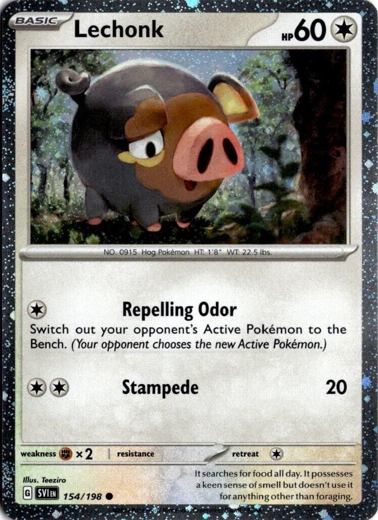 Lechonk 154/198 (Miscellaneous Cards & Products)  - Cosmo Holofoil | Good Games Adelaide SA