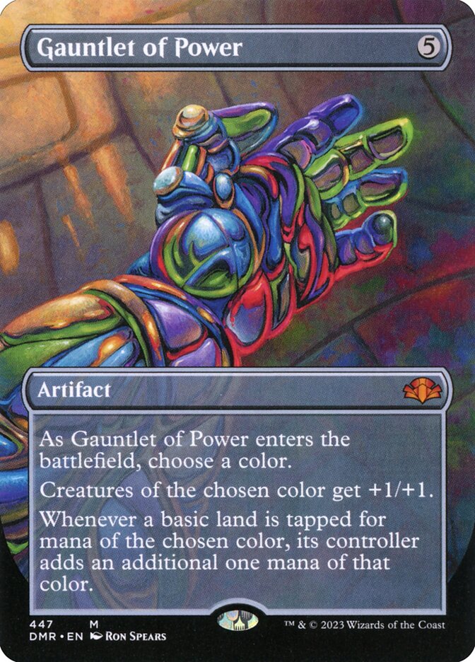 Gauntlet of Power 447 (Dominaria Remastered)  - Borderless | Good Games Adelaide SA