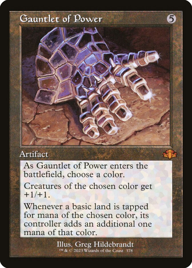 Gauntlet of Power 378 (Dominaria Remastered)  - Retro Foil | Good Games Adelaide SA