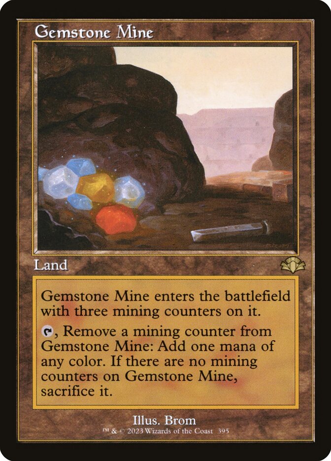 Gemstone Mine 395 (Dominaria Remastered)  - Retro Foil | Good Games Adelaide SA