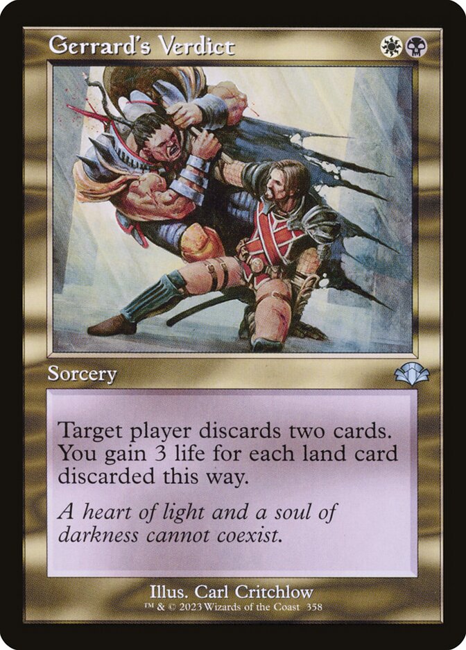 Gerrard's Verdict 358 (Dominaria Remastered)  - Retro Foil | Good Games Adelaide SA