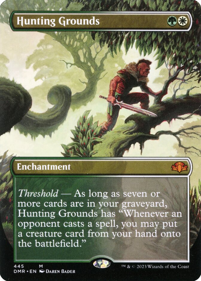 Hunting Grounds 445 (Dominaria Remastered)  - Borderless Foil | Good Games Adelaide SA