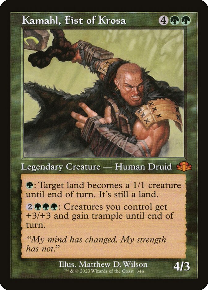Kamahl, Fist of Krosa 344 (Dominaria Remastered)  - Retro Foil | Good Games Adelaide SA