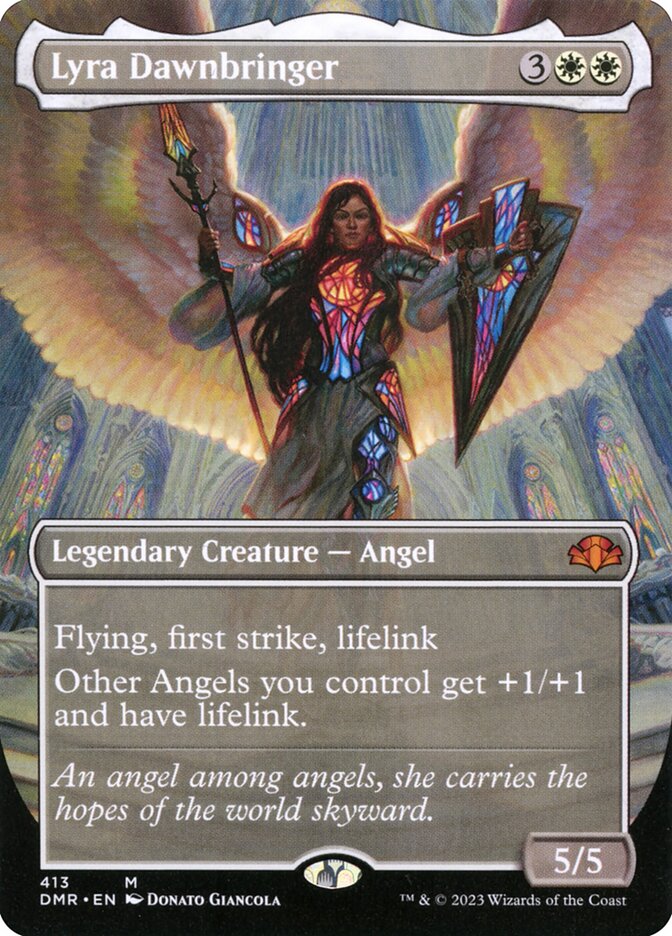Lyra Dawnbringer 413 (Dominaria Remastered)  - Borderless Foil | Good Games Adelaide SA