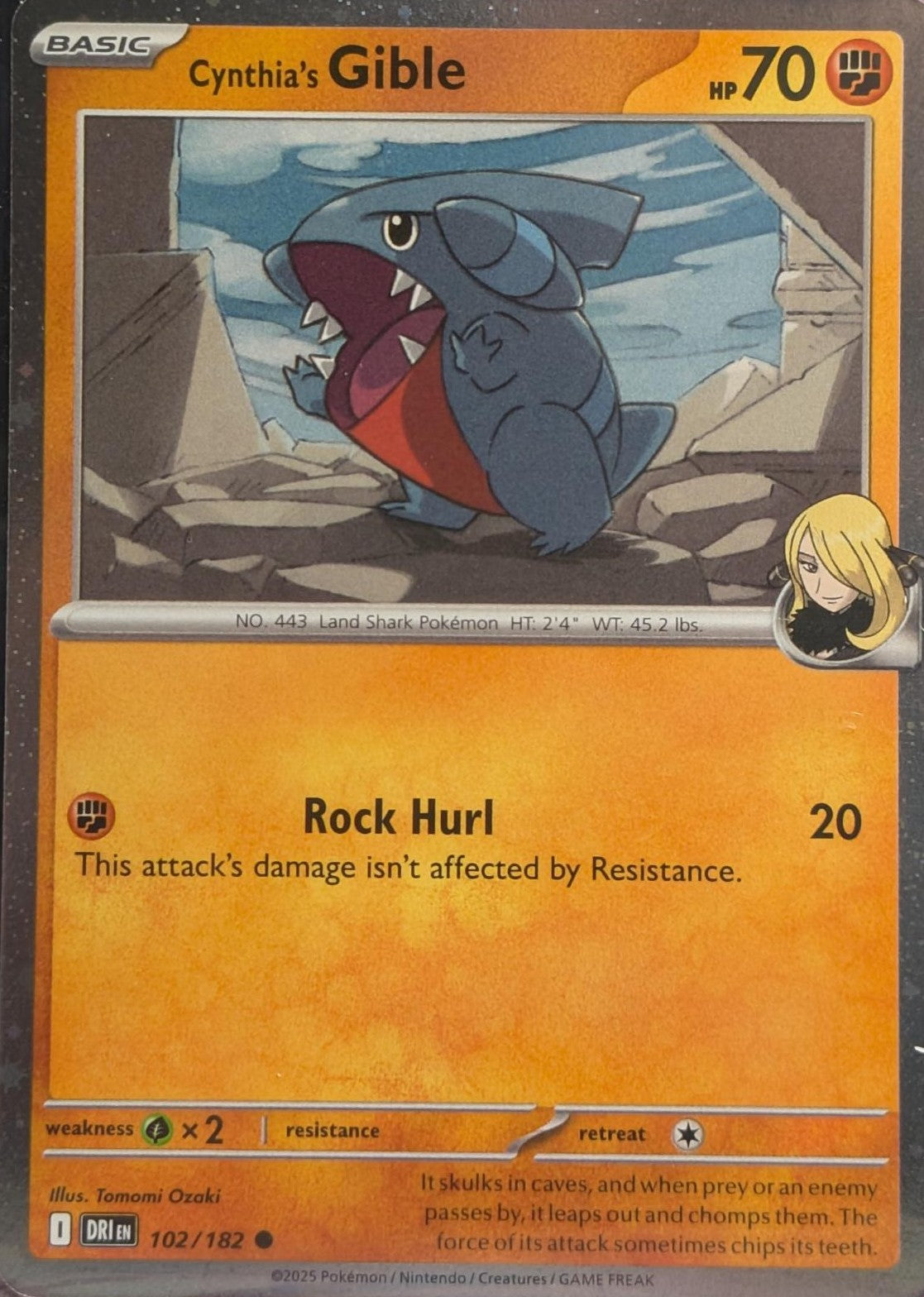 Cynthia's Gible 102/182 (Miscellaneous Cards & Products)  - Cosmo Holofoil | Good Games Adelaide SA