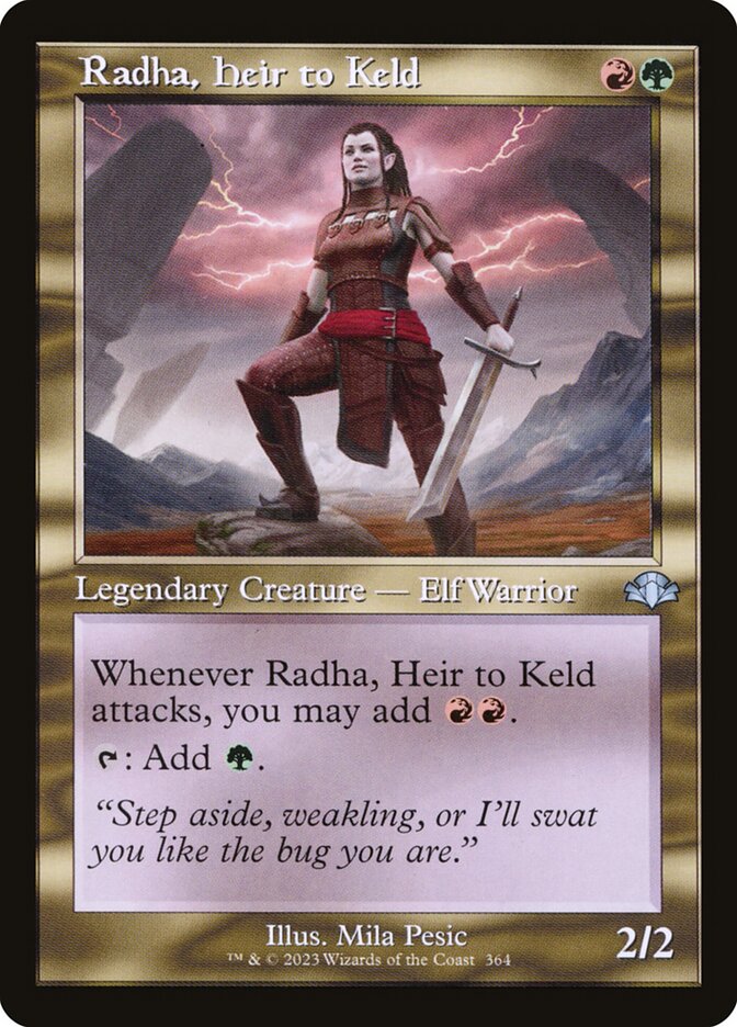 Radha, Heir to Keld 364 (Dominaria Remastered)  - Retro Foil | Good Games Adelaide SA
