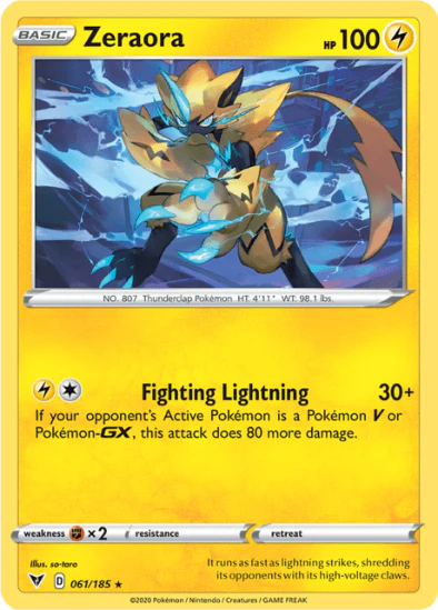 Zeraora 061/185 (Miscellaneous Cards & Products)  - Cosmo Holofoil | Good Games Adelaide SA