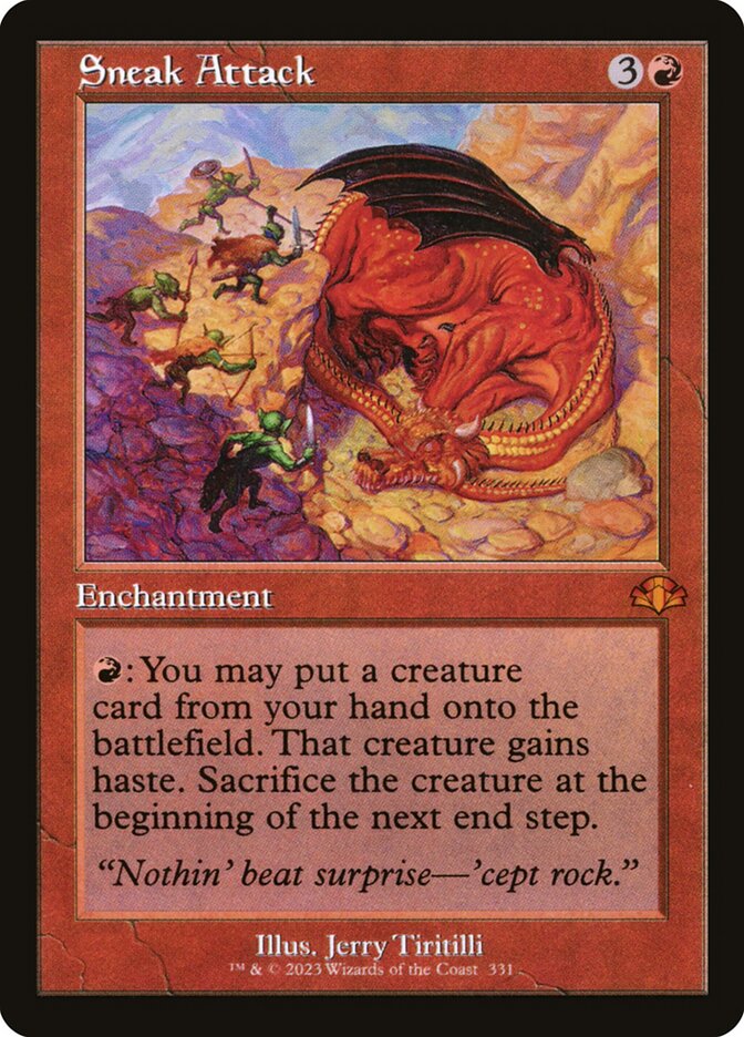 Sneak Attack 331 (Dominaria Remastered)  - Retro Foil | Good Games Adelaide SA