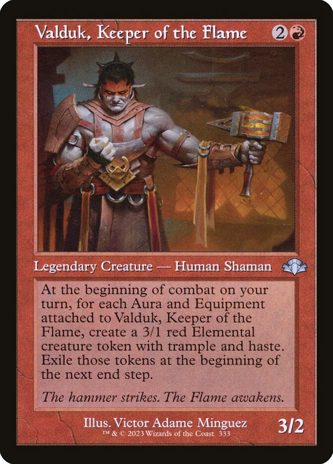 Valduk, Keeper of the Flame 333 (Dominaria Remastered)  - Retro Foil | Good Games Adelaide SA