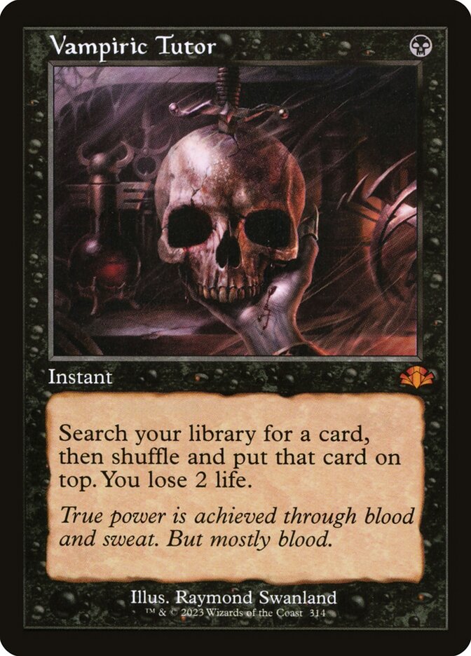 Vampiric Tutor 314 (Dominaria Remastered)  - Retro Foil | Good Games Adelaide SA