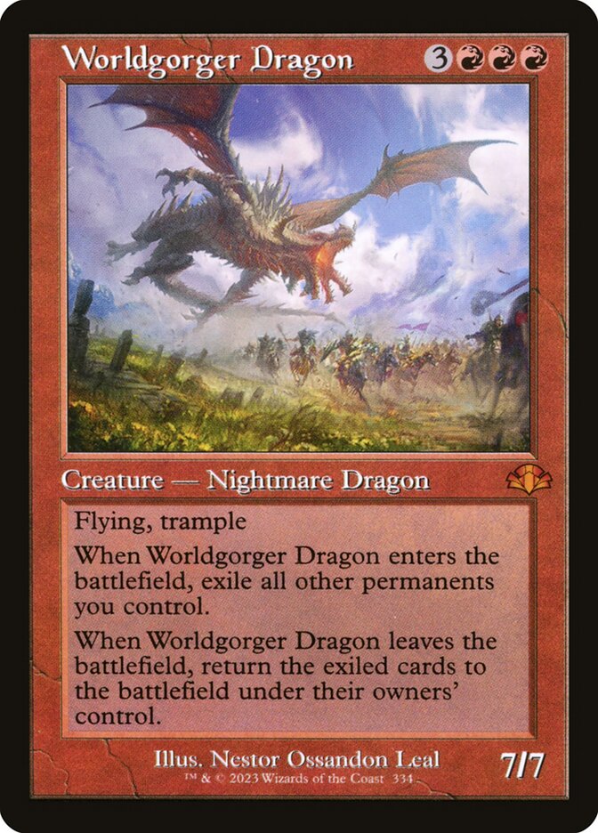 Worldgorger Dragon 334 (Dominaria Remastered)  - Retro Foil | Good Games Adelaide SA