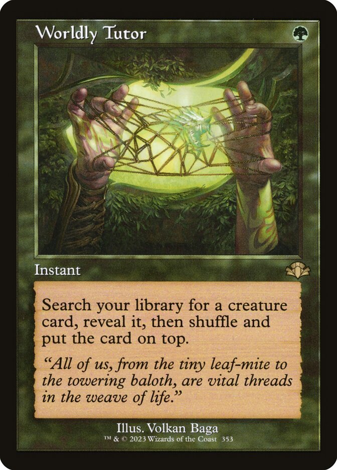 Worldly Tutor 353 (Dominaria Remastered)  - Retro Foil | Good Games Adelaide SA