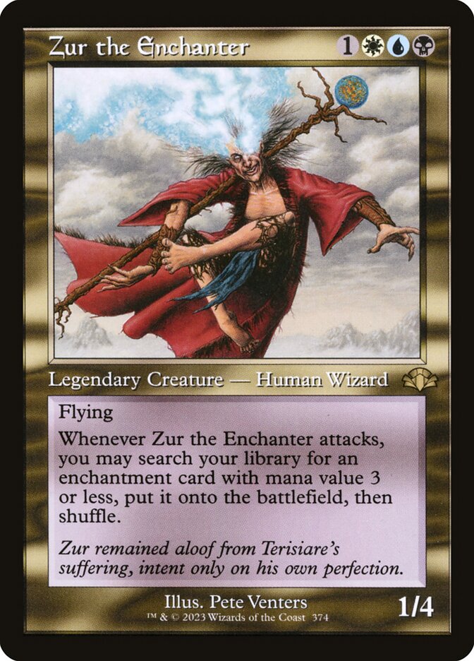 Zur the Enchanter Retro Frame 374 (Dominaria Remastered)  - Retro Foil | Good Games Adelaide SA