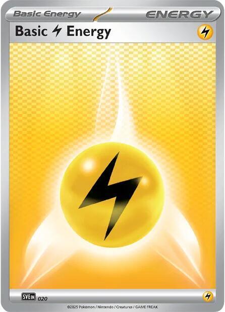 Basic Lightning Energy 020 020 (SVE: Scarlet & Violet Energies)  - Reverse Holofoil | Good Games Adelaide SA
