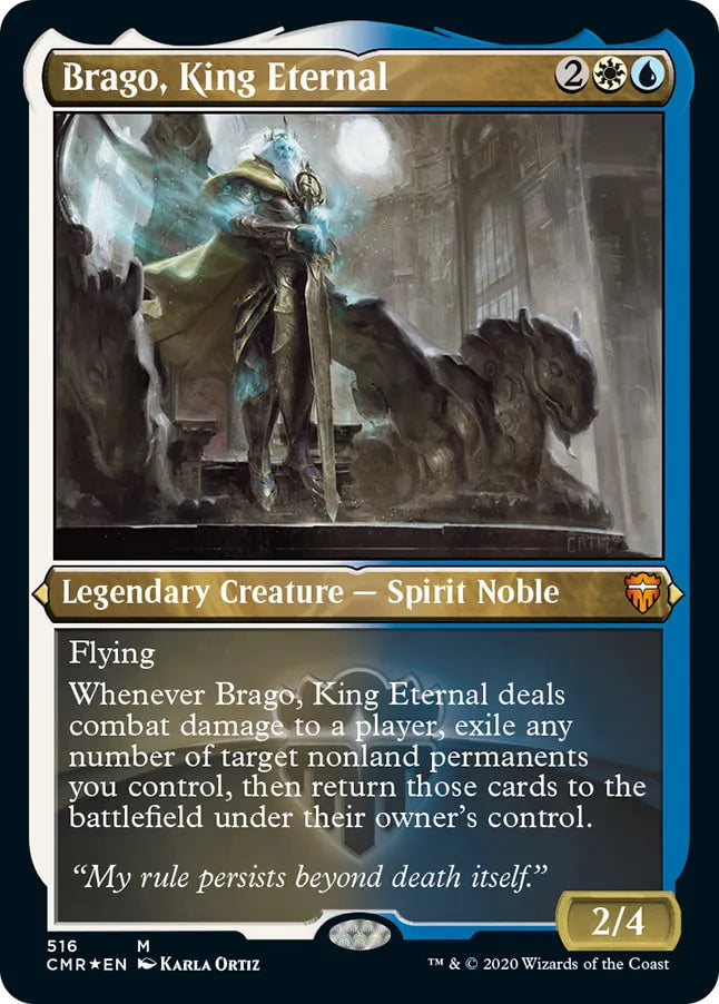 Brago, King Eternal 516 (Commander Legends)  - Etched Foil | Good Games Adelaide SA