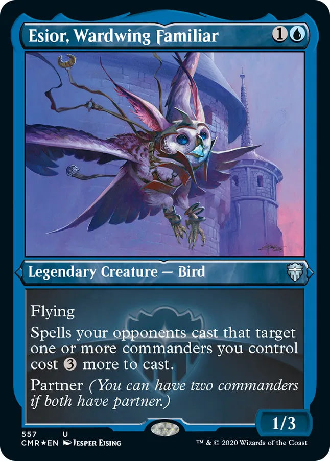 Esior, Wardwing Familiar 557 (Commander Legends)  - Etched Foil | Good Games Adelaide SA