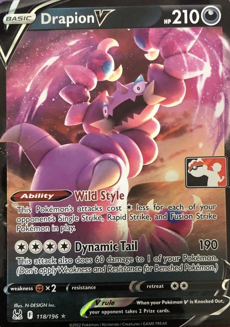 Drapion V Series 3 118/196 (Prize Pack Series Cards)  - Holofoil | Good Games Adelaide SA