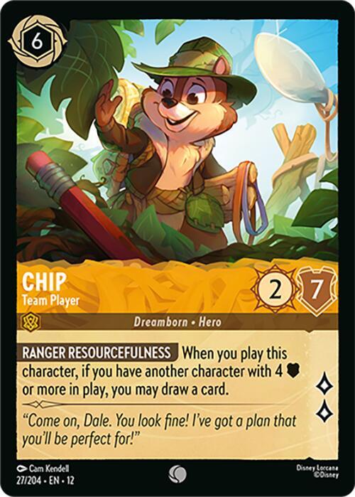 Chip, Team Player 27/204 (Wilds Unknown)  - Cold Foil | Good Games Adelaide SA