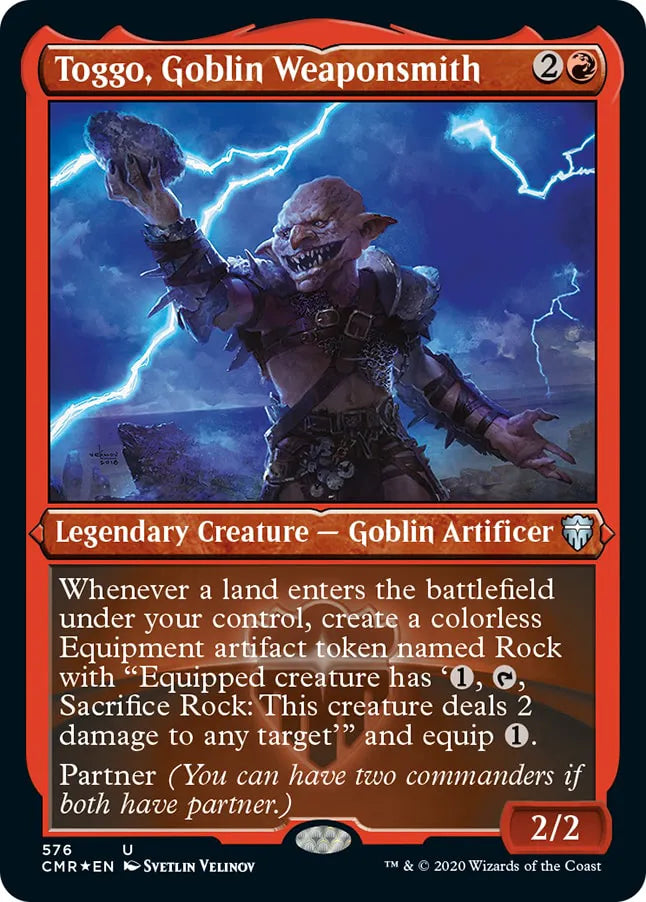 Toggo, Goblin Weaponsmith 576 (Commander Legends)  - Etched Foil | Good Games Adelaide SA