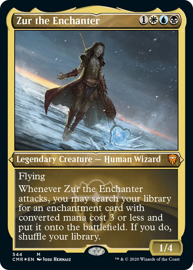 Zur the Enchanter Foil Etched 544 (Commander Legends)  - Etched Foil | Good Games Adelaide SA