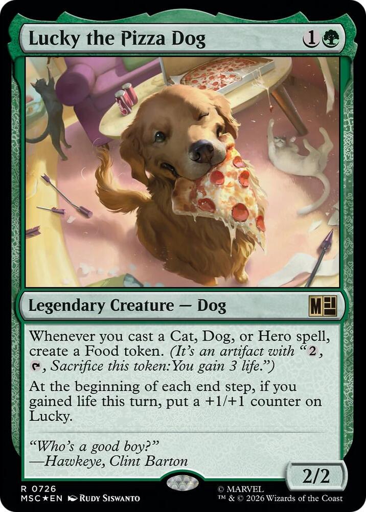 Lucky the Pizza Dog 726 (Commander: Marvel Super Heroes)  - Foil | Good Games Adelaide SA