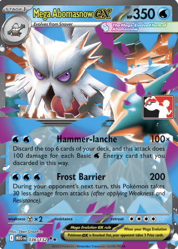 Mega Abomasnow ex Series 8 036/132 (Prize Pack Series Cards)  - Holofoil | Good Games Adelaide SA