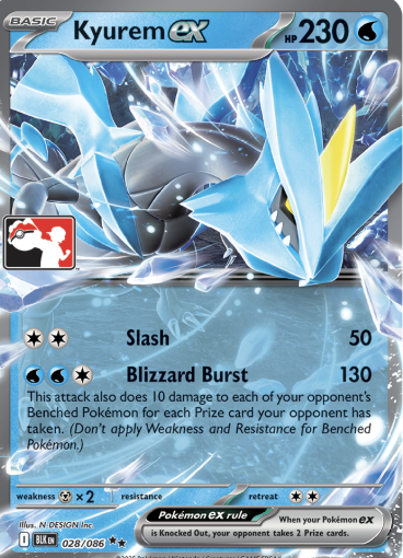 Kyurem ex Series 8 028/086 (Prize Pack Series Cards)  - Holofoil | Good Games Adelaide SA