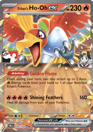 Ethan's Ho-Oh ex Series 8 039/182 (Prize Pack Series Cards)  - Holofoil | Good Games Adelaide SA