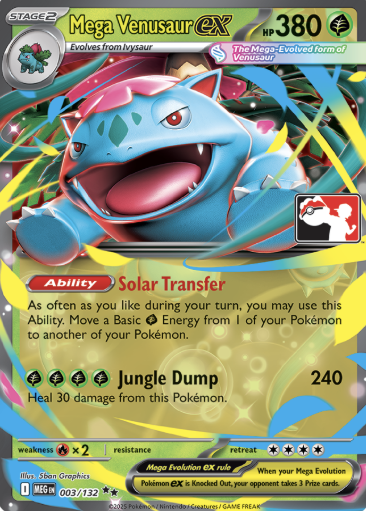 Mega Venusaur ex Series 8 003/132 (Prize Pack Series Cards)  - Holofoil | Good Games Adelaide SA