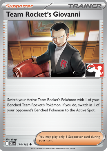 Team Rocket's Giovanni Series 8 174/182 (Prize Pack Series Cards)  | Good Games Adelaide SA