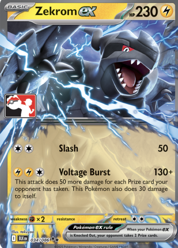 Zekrom ex Series 8 034/086 (Prize Pack Series Cards)  - Holofoil | Good Games Adelaide SA