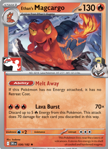 Ethan's Magcargo Series 8 036/182 (Prize Pack Series Cards)  | Good Games Adelaide SA