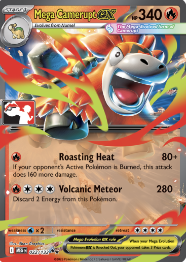 Mega Camerupt ex Series 8 022/132 (Prize Pack Series Cards)  - Holofoil | Good Games Adelaide SA