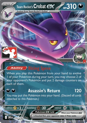 Team Rocket's Crobat ex Series 8 122/182 (Prize Pack Series Cards)  - Holofoil | Good Games Adelaide SA