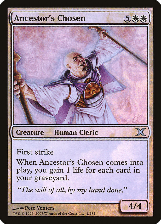 Ancestor's Chosen 1 (10th Edition)  - Foil | Good Games Adelaide SA