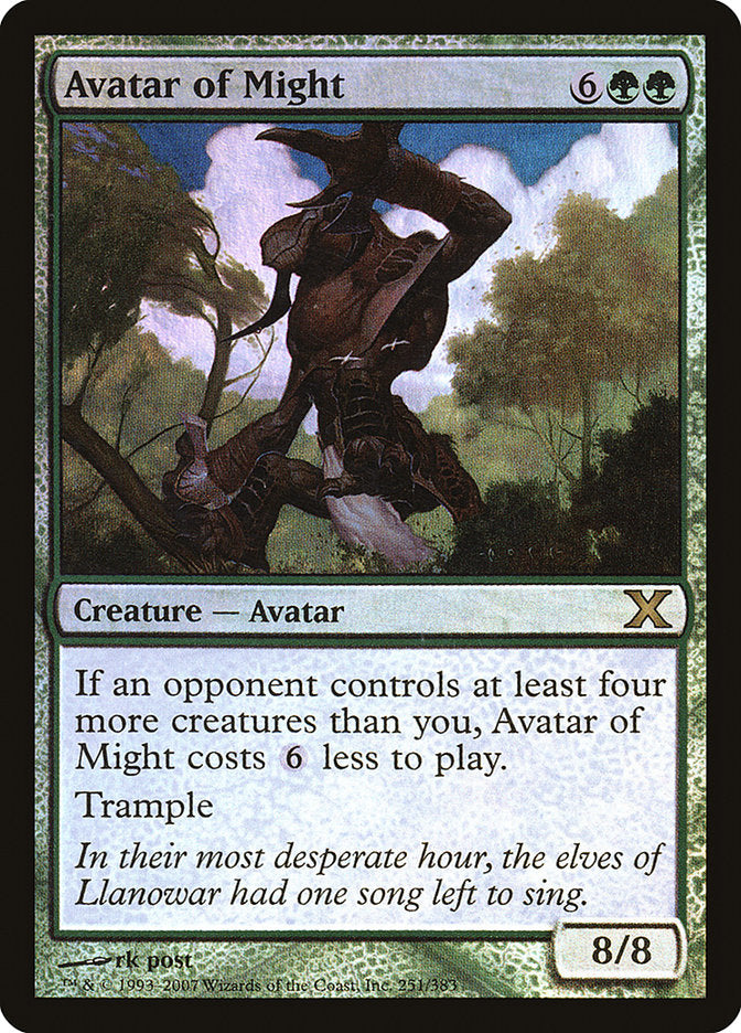Avatar of Might 251 (10th Edition)  - Foil | Good Games Adelaide SA