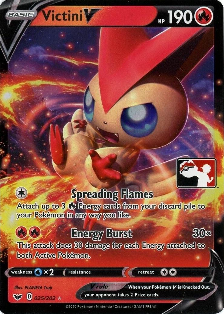 Victini V Series 1 025/202 (Prize Pack Series Cards)  - Holofoil | Good Games Adelaide SA