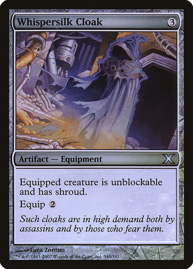 Whispersilk Cloak 345 (10th Edition)  - Foil | Good Games Adelaide SA
