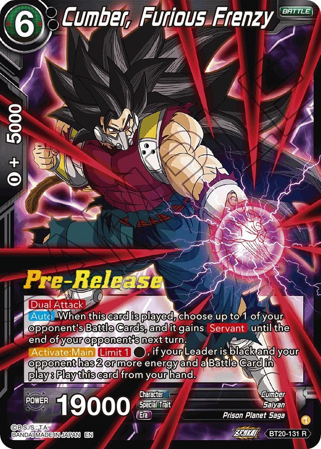 Cumber, Furious Frenzy (BT20-131) [Power Absorbed Prerelease Promos] | Good Games Adelaide SA
