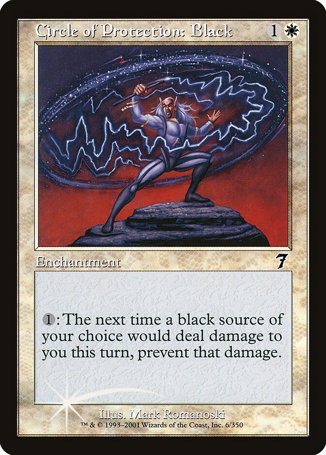 Circle of Protection: Black 6 (7th Edition)  - Foil | Good Games Adelaide SA
