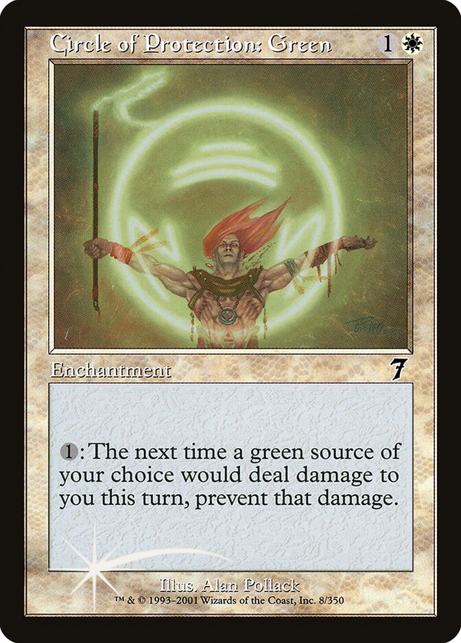 Circle of Protection: Green 8 (7th Edition)  - Foil | Good Games Adelaide SA