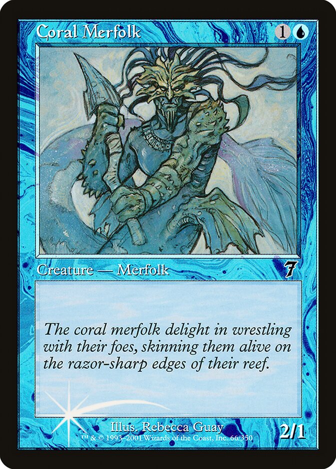 Coral Merfolk 66 (7th Edition)  - Foil | Good Games Adelaide SA