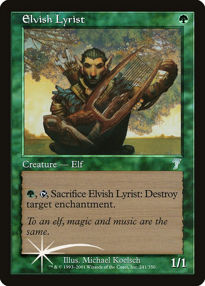 Elvish Lyrist 241 (7th Edition)  - Foil | Good Games Adelaide SA
