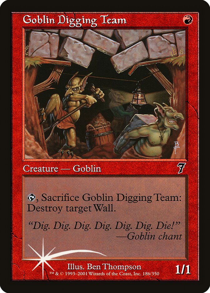 Goblin Digging Team 186 (7th Edition)  - Foil | Good Games Adelaide SA